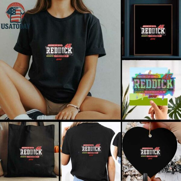 Tyler Reddick 2025 NASCAR Cup series schedule shirt