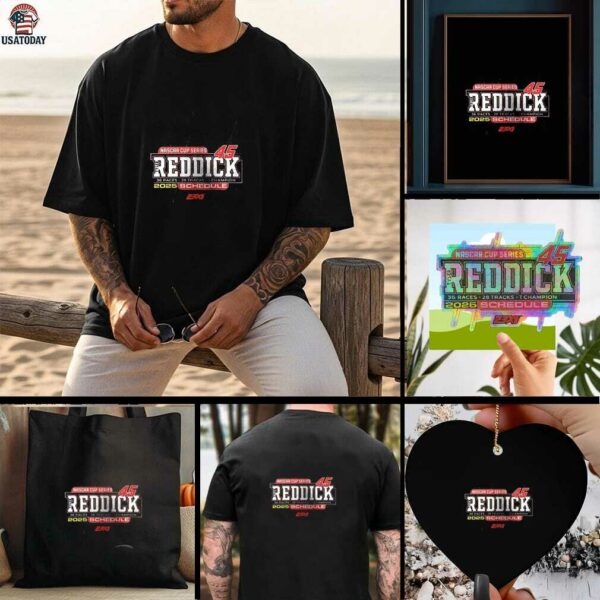 Tyler Reddick 2025 NASCAR Cup series schedule shirt
