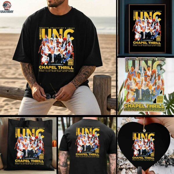 UNC Tar Heels Chapel basketball Thrill Legends Slam shirt