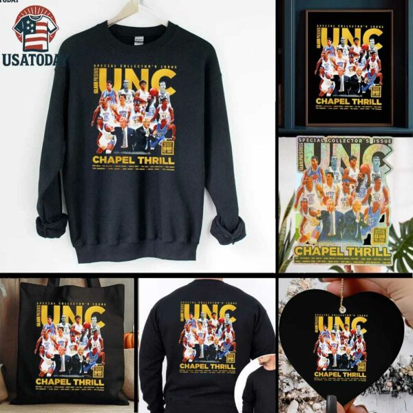 UNC Tar Heels Chapel basketball Thrill Legends Slam shirt