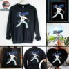 V BTS x Los Angeles Dodgers baseball throwing position signature shirt