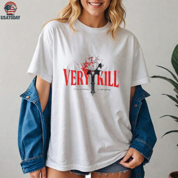 Very kill the mace violence with a smile funny graphic shirt
