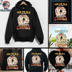 Washington Commanders Redskins Yes I’m Old But I Saw Super Bowl Champions Signatures T shirts