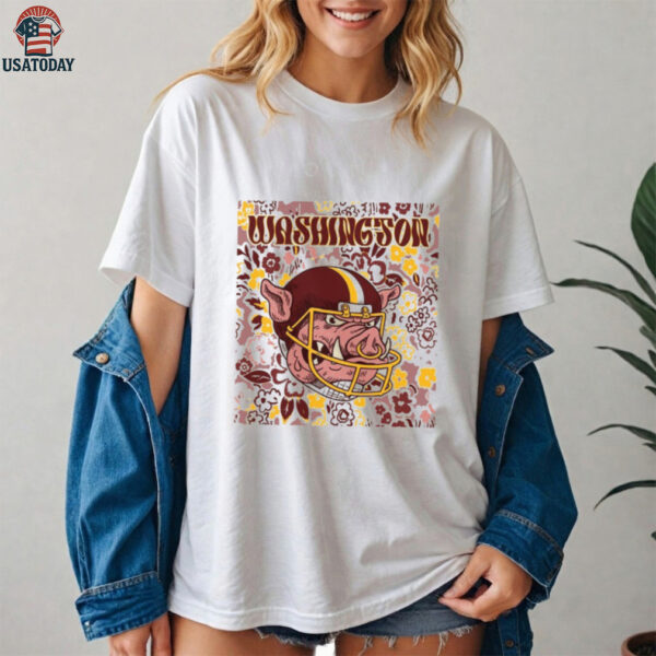 Washington Team Mascot Floral Spirit Shirt