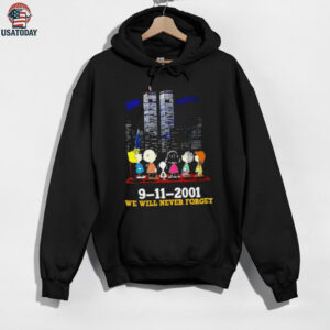 We will never forget Peanuts characters September 11th 2001 the World Trade Center shirt