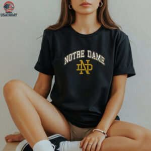 Wes and Willy Notre Dame Fighting Irish Boys Navy Blue Vintage Arch Short Sleeve T Shirt