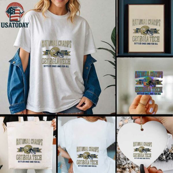 National champs 1990 Georgia Tech Yellow Jackets settled once and for all shirt