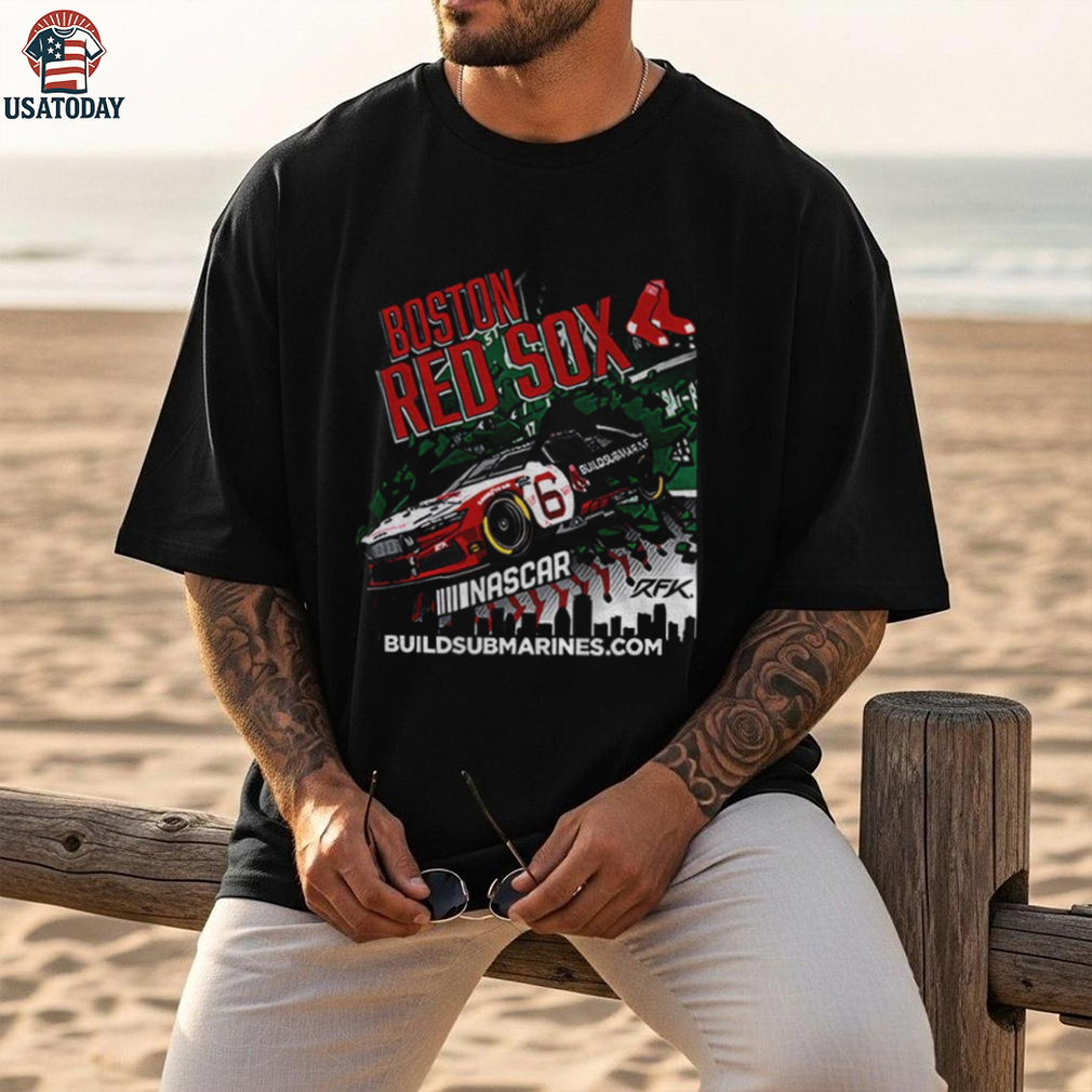 Brad Keselowski wearing Boston Red Sox Baseball Nascar Buildsubmarines 2025 shirt Brad Keselowski wearing Boston Red Sox Baseball Nascar Buildsubmarines 2025 shirt