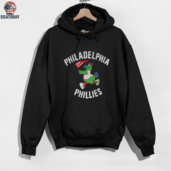 Phillie Phanatic holding Phillies flag Philadelphia Phillies MLB Baseball Champions 2025 shirt