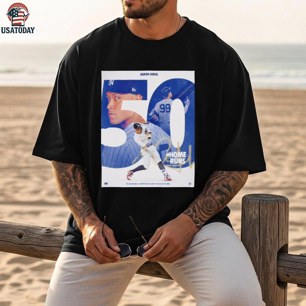 Aaron Judge New York Yankees 50 home run the fourth player in MLB history shirt Aaron Judge New York Yankees 50 home run the fourth player in MLB history shirt