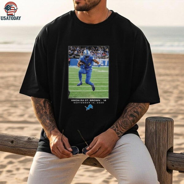 Amon Ra St. Brown Detroit Lions NFL Flash Features Week 2 T shirt