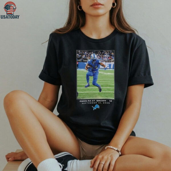 Amon Ra St. Brown Detroit Lions NFL Flash Features Week 2 T shirt