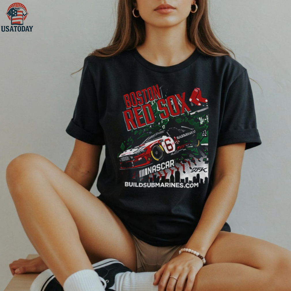 Brad Keselowski wearing Boston Red Sox Baseball Nascar Buildsubmarines 2025 shirt Brad Keselowski wearing Boston Red Sox Baseball Nascar Buildsubmarines 2025 shirt