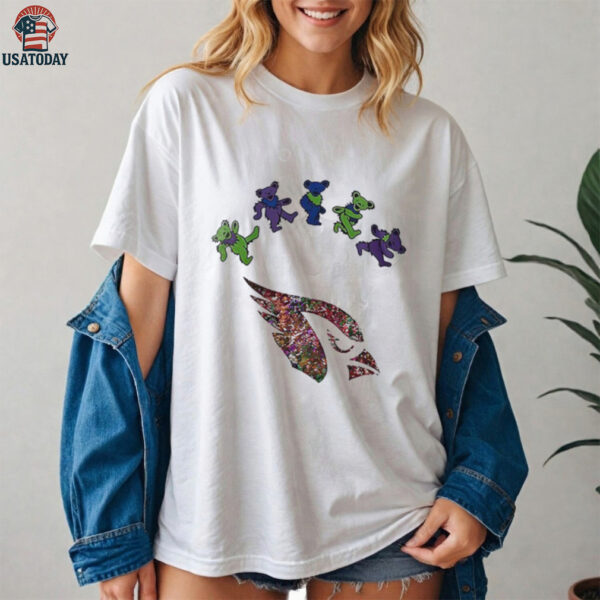Arizona Cardinals x Grateful Dead night 2025 bears logo shirt
