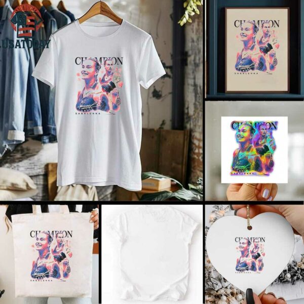Aryna Sabalenka Tennis Champion signature graphic shirt