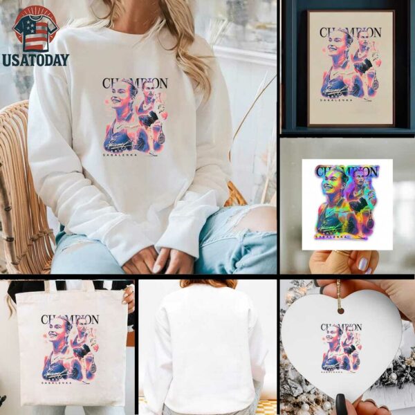 Aryna Sabalenka Tennis Champion signature graphic shirt