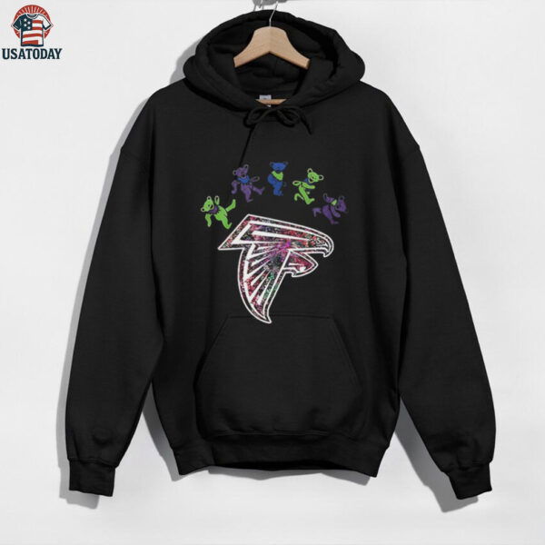 Atlanta Falcons x Grateful Dead night 2025 bears logo shirt