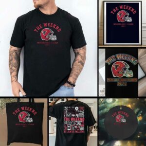 Atlanta Falcons x The Weekend After Hours til Dawn tour helmet shirt