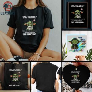 Baby Yoda sorry I cant make it to work tomorrow mechanic says I clearly have a blown motivator t shirt