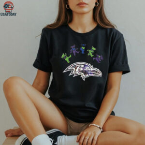 Baltimore Ravens x Grateful Dead night 2025 bears logo shirt