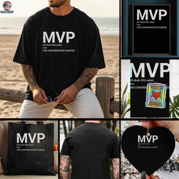 Becky Hammon wearing MVP definition the conversation starter shirt