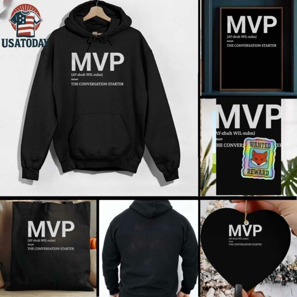 Becky Hammon wearing MVP definition the conversation starter shirt