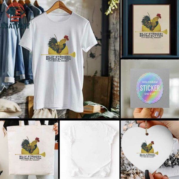 Billy String and Bryan Sutton with Royal Masat rooster with dates shirt