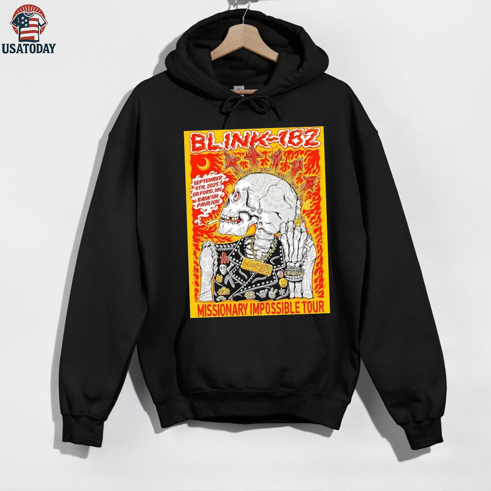 Blink 182 Sept 9th 2025 Gilford NH Bank Pavilion Missionary Impossible Tour shirt Blink 182 Sept 9th 2025 Gilford NH Bank Pavilion Missionary Impossible Tour shirt