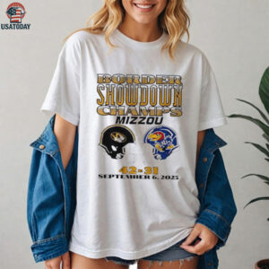 Border Showdown Champs Mizzou vs Kansas 42 31 September 6 2025 shirt