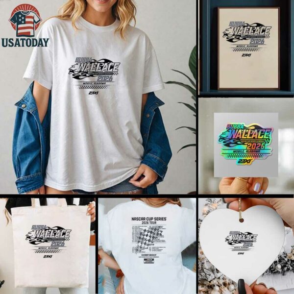 Bubba Wallace 23XI racing 2026 NASCAR schedule shirt