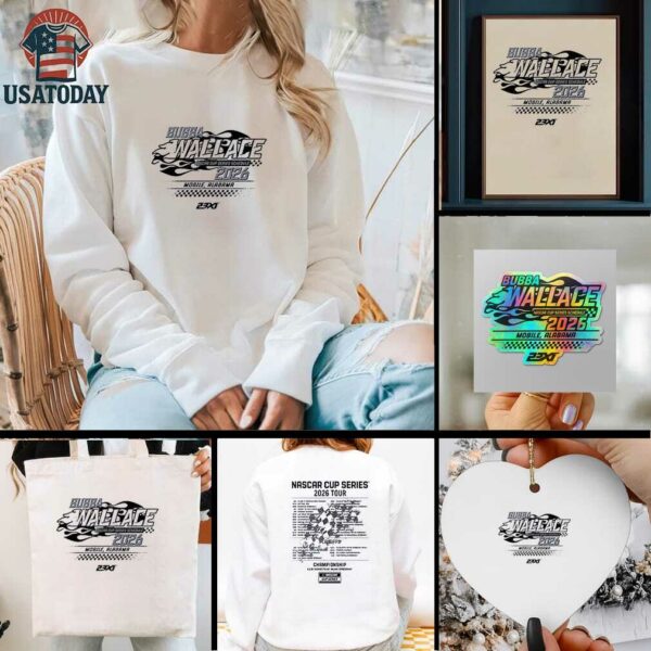 Bubba Wallace 23XI racing 2026 NASCAR schedule shirt