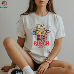 Busch Light apple Golden dog USA flag shirt