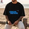 Carolina Panthers big logo blue font shirt