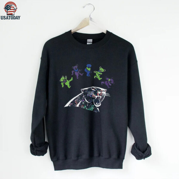 Carolina Panthers x Grateful Dead night 2025 bears logo shirt