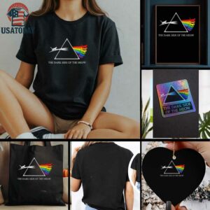 Cat rainbow the dark side of the meow t shirt