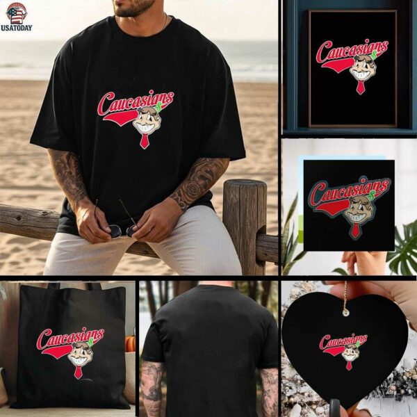 Caucasians style Cleveland Indians Chief Wahoo logo shirt