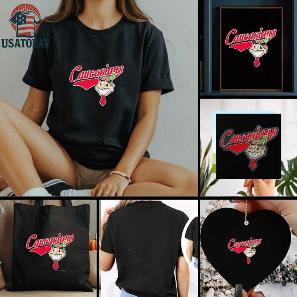 Caucasians style Cleveland Indians Chief Wahoo logo shirt