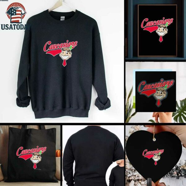 Caucasians style Cleveland Indians Chief Wahoo logo shirt