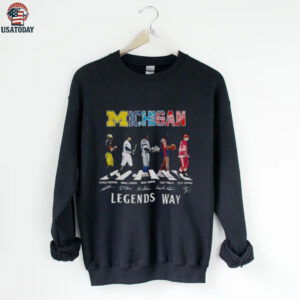 Charles Woodson Miguel Cabrera Barry Sanders Isiah Thomas and Steve Yzerman Abbey Road Michigan Legends Way shirt