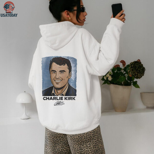 Charlie Kirk Freedom portrait art signature shirt