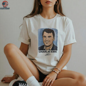 Charlie Kirk Freedom portrait art signature shirt