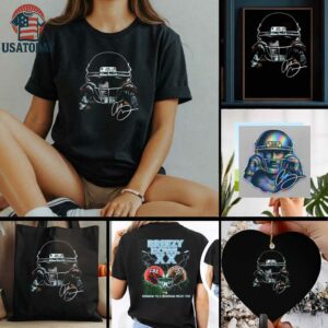 Chris Brown Breezy Bowl XX coming to a stadium near you football helmet portrait signature shirt