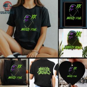 Chris Brown Breezy Bowl XX neon lights portrait shirt