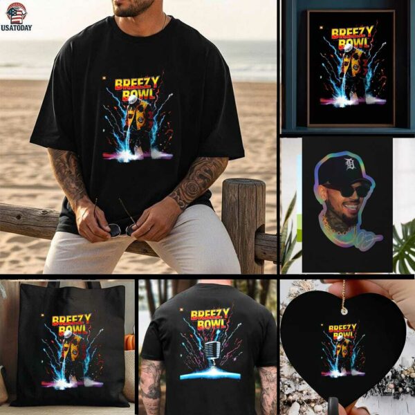 Chris Brown Breezy Bowl eclipse lightning shirt