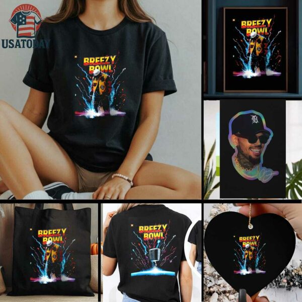 Chris Brown Breezy Bowl eclipse lightning shirt
