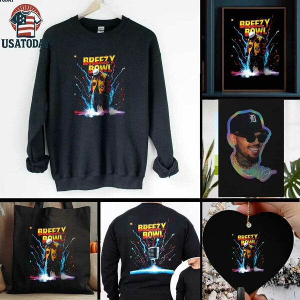 Chris Brown Breezy Bowl eclipse lightning shirt