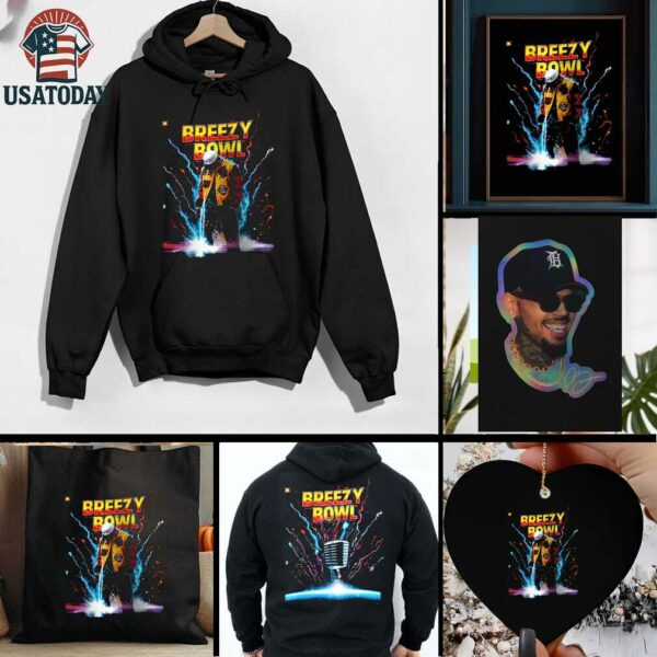 Chris Brown Breezy Bowl eclipse lightning shirt