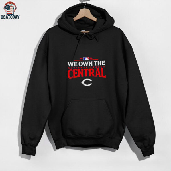 Cincinnati Reds we own the national league central 2025 MLB division champions shirt