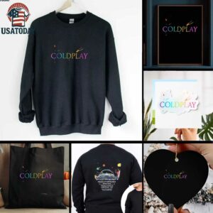 Coldplay Music of the Spheres world tour London UK colorful shirt