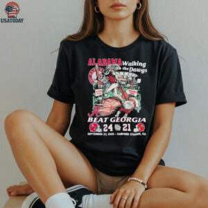 Official Alabama Crimson Tide Walking The Dawgs Beat Georgia 24 21 Score Shirt